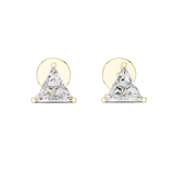 1.3 CT Trillion cut moissanite stud in 9K Gold/925 Silver|WOKE