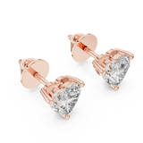 1.5 CT Heart cut moissanite stud in 9K Gold/925 Silver |WOKE