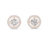 2.528 CT Round cut Moissanite studs in 9K Gold/925 Silver |WOKE