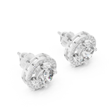 2.528 CT Round cut Moissanite studs in 9K Gold/925 Silver |WOKE