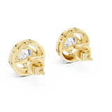 2.528 CT Round cut Moissanite studs in 9K Gold/925 Silver |WOKE
