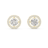 2.528 CT Round cut Moissanite studs in 9K Gold/925 Silver |WOKE