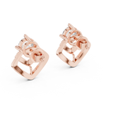 Round Cut Moissanite Studs in 9K Gold/925 Silver |WOKE