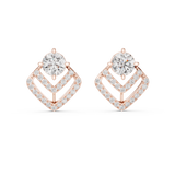 Round Cut Moissanite Studs in 9K Gold/925 Silver |WOKE