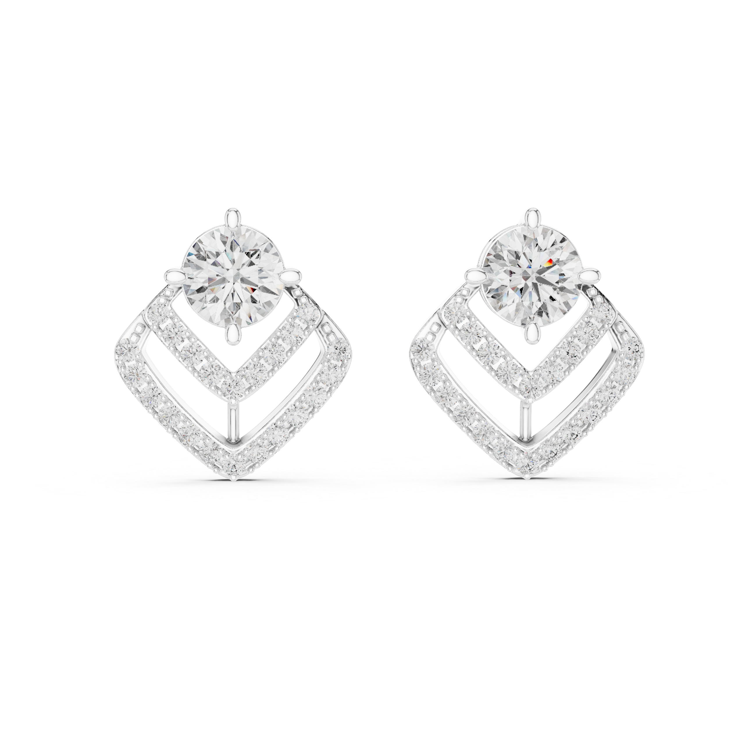 Round Cut Moissanite Studs in 9K Gold/925 Silver |WOKE