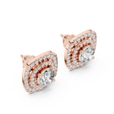 Round cut Moissanite studs in 9K Gold/925 Silver |WOKE