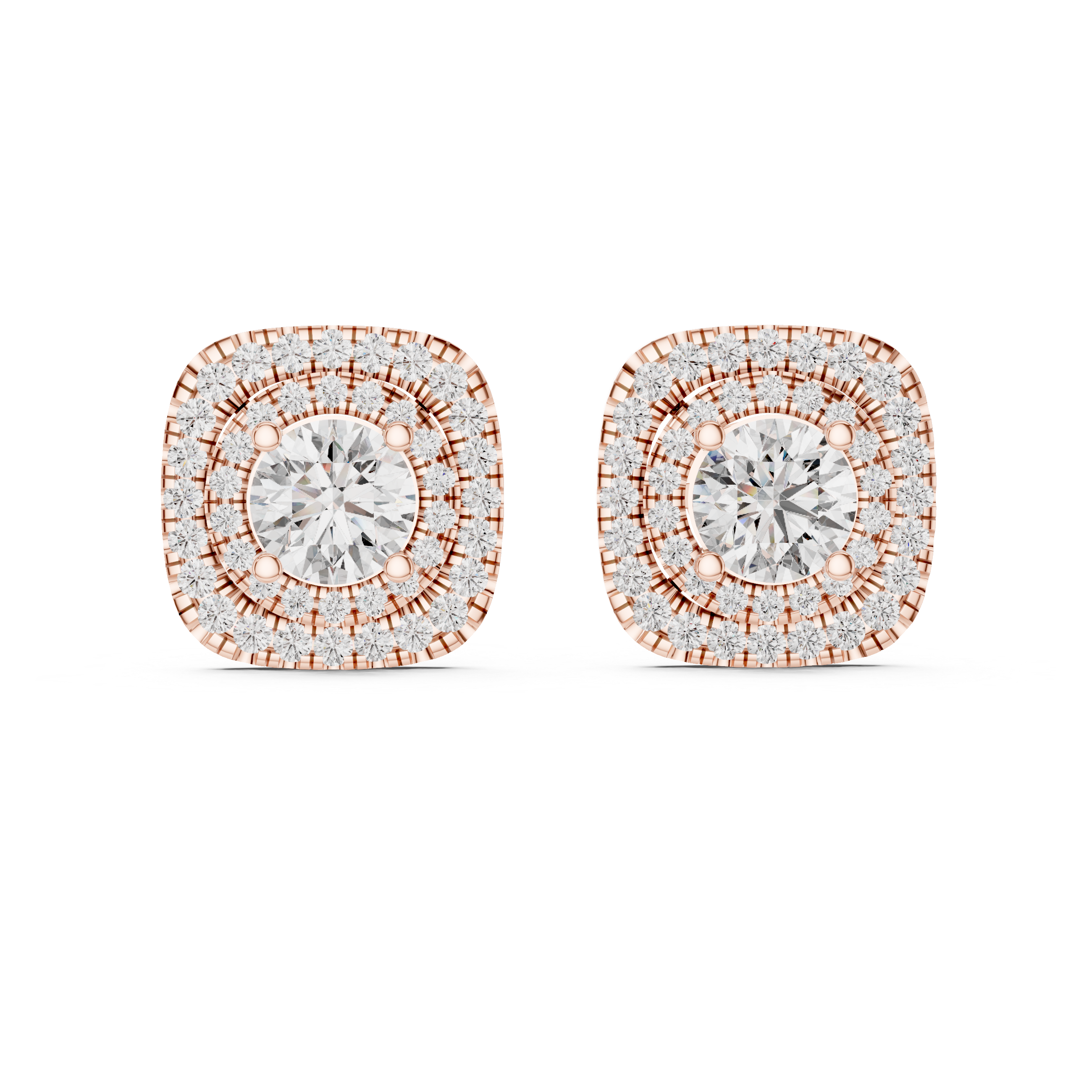 Round cut Moissanite studs in 9K Gold/925 Silver |WOKE