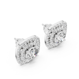 Round cut Moissanite studs in 9K Gold/925 Silver |WOKE