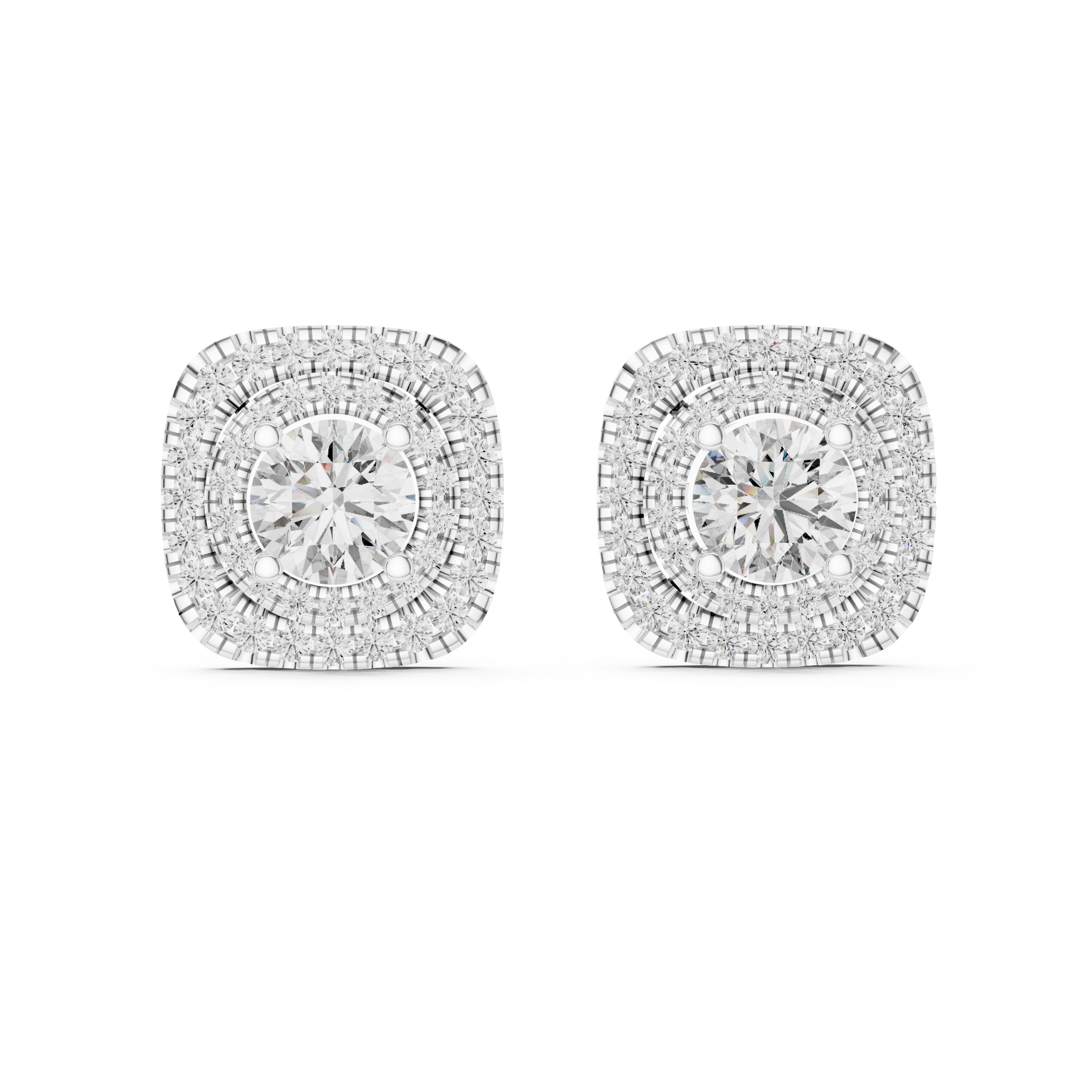 Round cut Moissanite studs in 9K Gold/925 Silver |WOKE