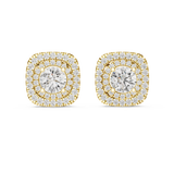 Round cut Moissanite studs in 9K Gold/925 Silver |WOKE
