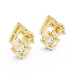 2.5 CT Round Moissanite Studs in 9K Gold/925 Silver |WOKE