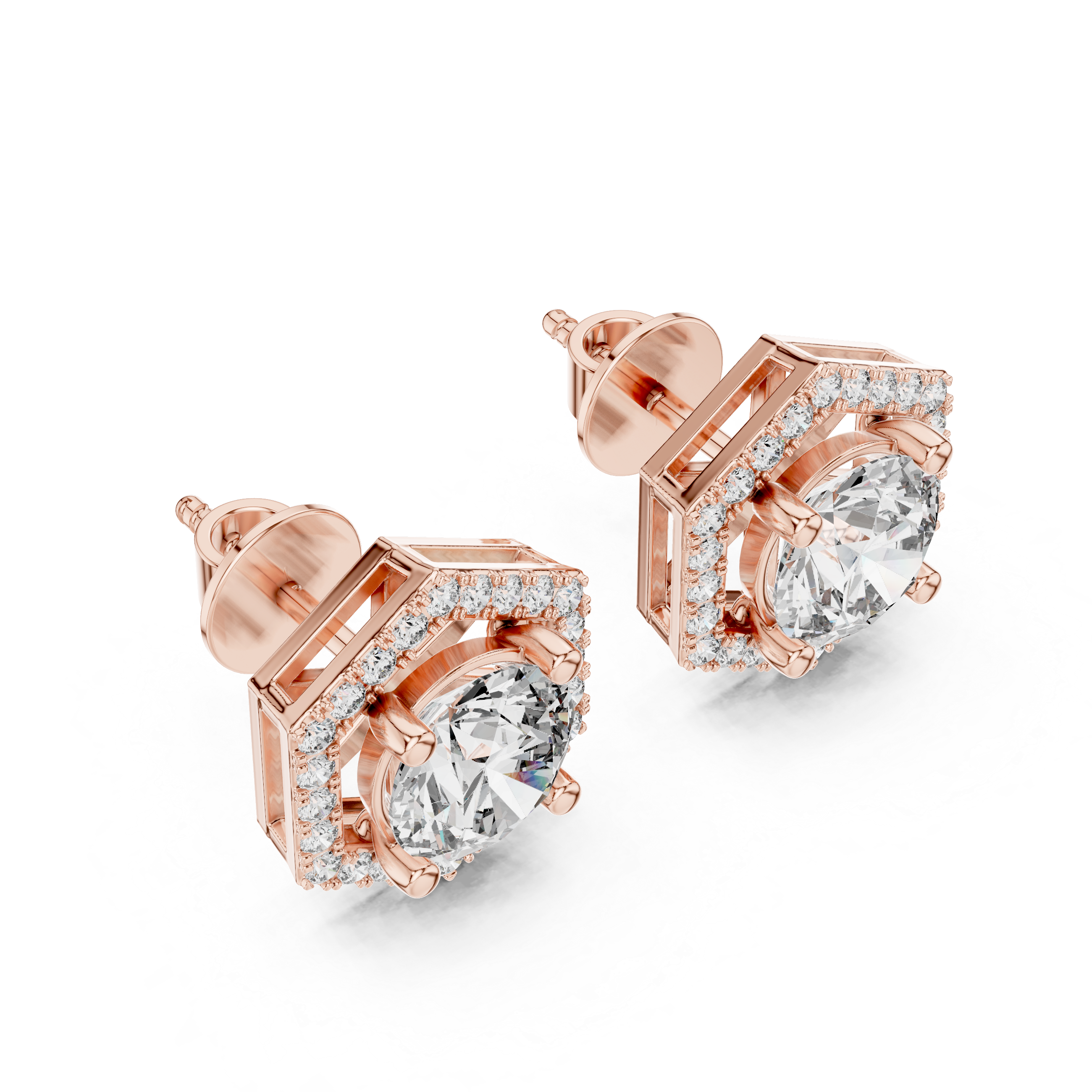 2.98 CT Moissanite Stud in 9K Gold/925 Silver |WOKE