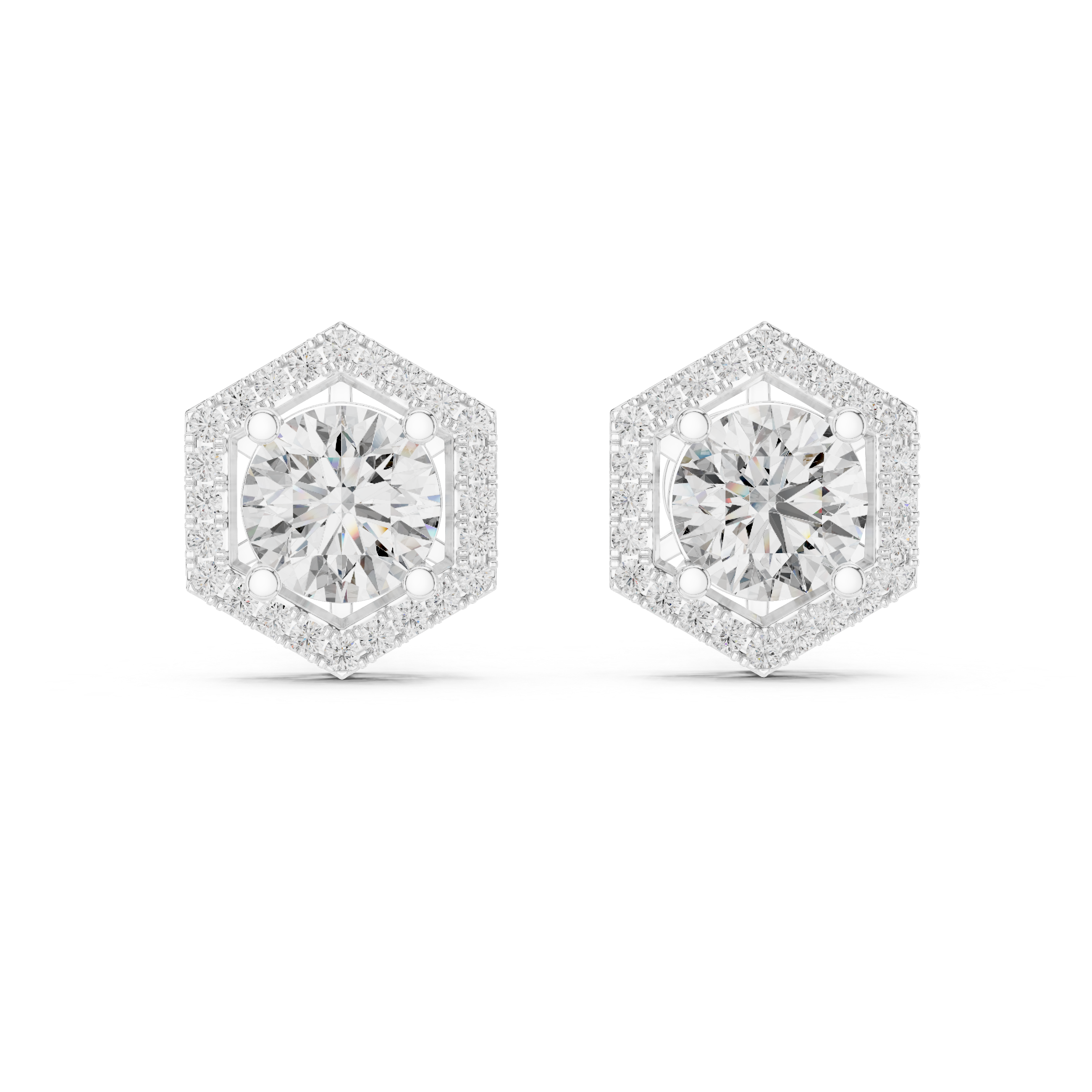 2.98 CT Moissanite Stud in 9K Gold/925 Silver |WOKE