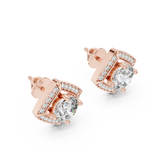 4.028 CT Round Cut Moissanite Studs in 9K Gold/925 Silver|WOKE