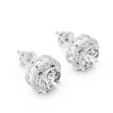 2.9 Ct Round Moissanite Studs in 9K Gold/925 Silver |WOKE