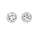 2.9 Ct Round Moissanite Studs in 9K Gold/925 Silver |WOKE