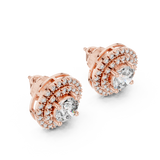 3.42 CT Round Moissanite Stud in 9K Gold/925 Silver | WOKE
