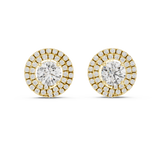 3.42 CT Round Moissanite Stud in 9K Gold/925 Silver | WOKE