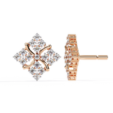 WOKE™ Micro princess set Moissanite studs in 14k Gold