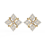 WOKE™ Micro princess set Moissanite studs in 14k Gold