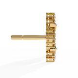 WOKE™ Micro princess set Moissanite studs in 14k Gold