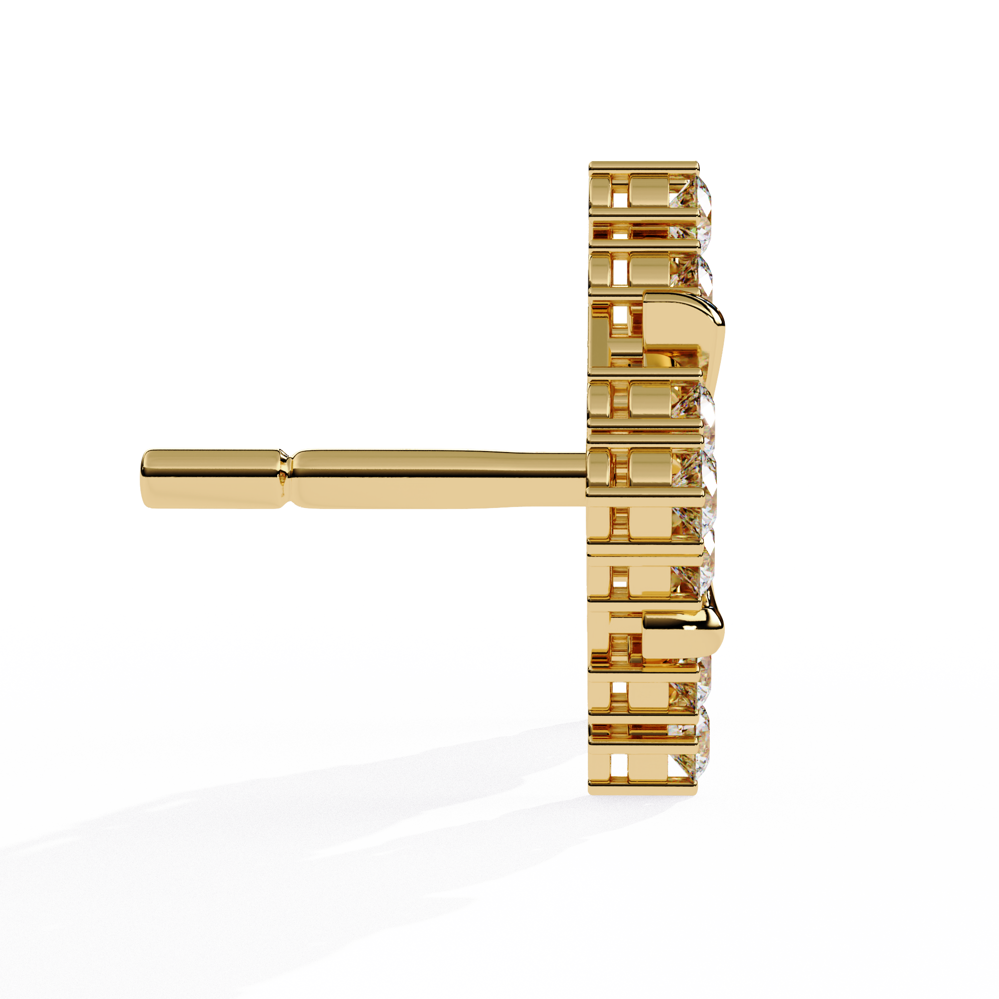WOKE™ Micro princess set lab grown diamond studs in 14k Gold