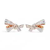 WOKE™ Sleek BOW lab grown diamond studs in 14k Gold