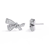 WOKE™ Sleek BOW lab grown diamond studs in 14k Gold