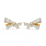 WOKE™ Sleek BOW lab grown diamond studs in 14k Gold