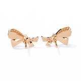 WOKE™ Sleek BOW lab grown diamond studs in 14k Gold