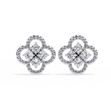 WOKE™ Stars lab grown diamond with pearls studs in 14k Gold