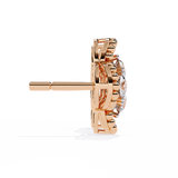 WOKE™ Stars lab grown diamond with pearls studs in 14k Gold