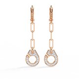 WOKE™ Link Moissanite dangler Hoop in 14k Gold