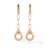 WOKE™ Link Moissanite dangler Hoop in 14k Gold