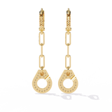 WOKE™ Link Moissanite dangler Hoop in 14k Gold