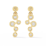 WOKE™ Flowing bezel lab grown diamond eariings in 14k Gold
