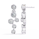 WOKE™ Flowing bezel lab grown diamond eariings in 14k Gold