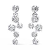 WOKE™ Flowing bezel lab grown diamond eariings in 14k Gold