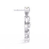 WOKE™ Flowing bezel lab grown diamond eariings in 14k Gold
