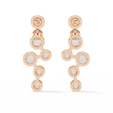 WOKE™ Flowing bezel lab grown diamond eariings in 14k Gold