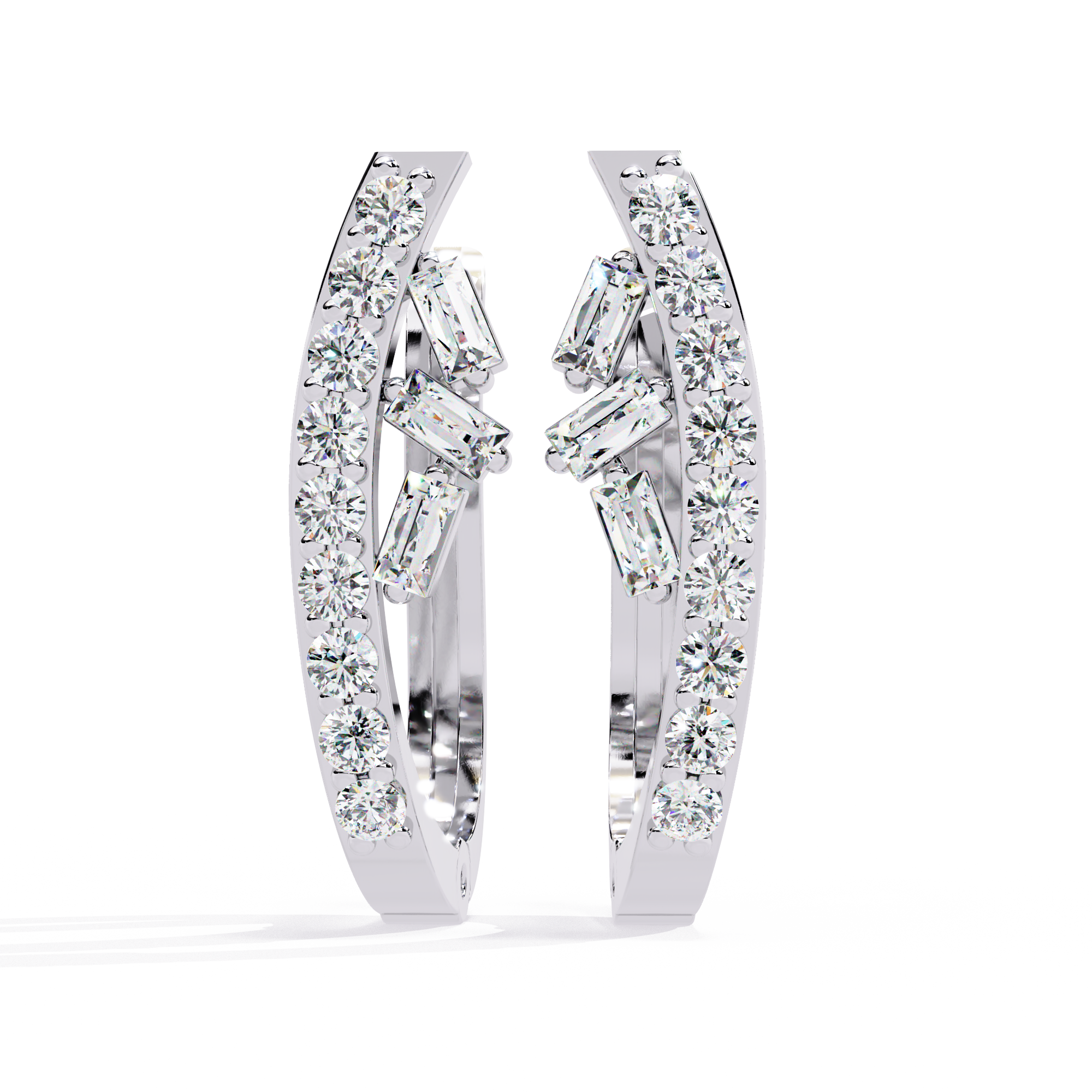 WOKE™ .9CT  Lab grown diamond bali in 14k Gold