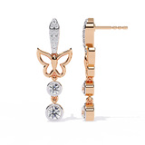 WOKE™ .88 CT  Moissanite butterfly earrrings in 14k Gold (Copy)