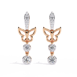 WOKE™ .88 CT  Moissanite butterfly earrrings in 14k Gold (Copy)