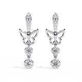 WOKE™ .88 CT  Moissanite butterfly earrrings in 14k Gold (Copy)