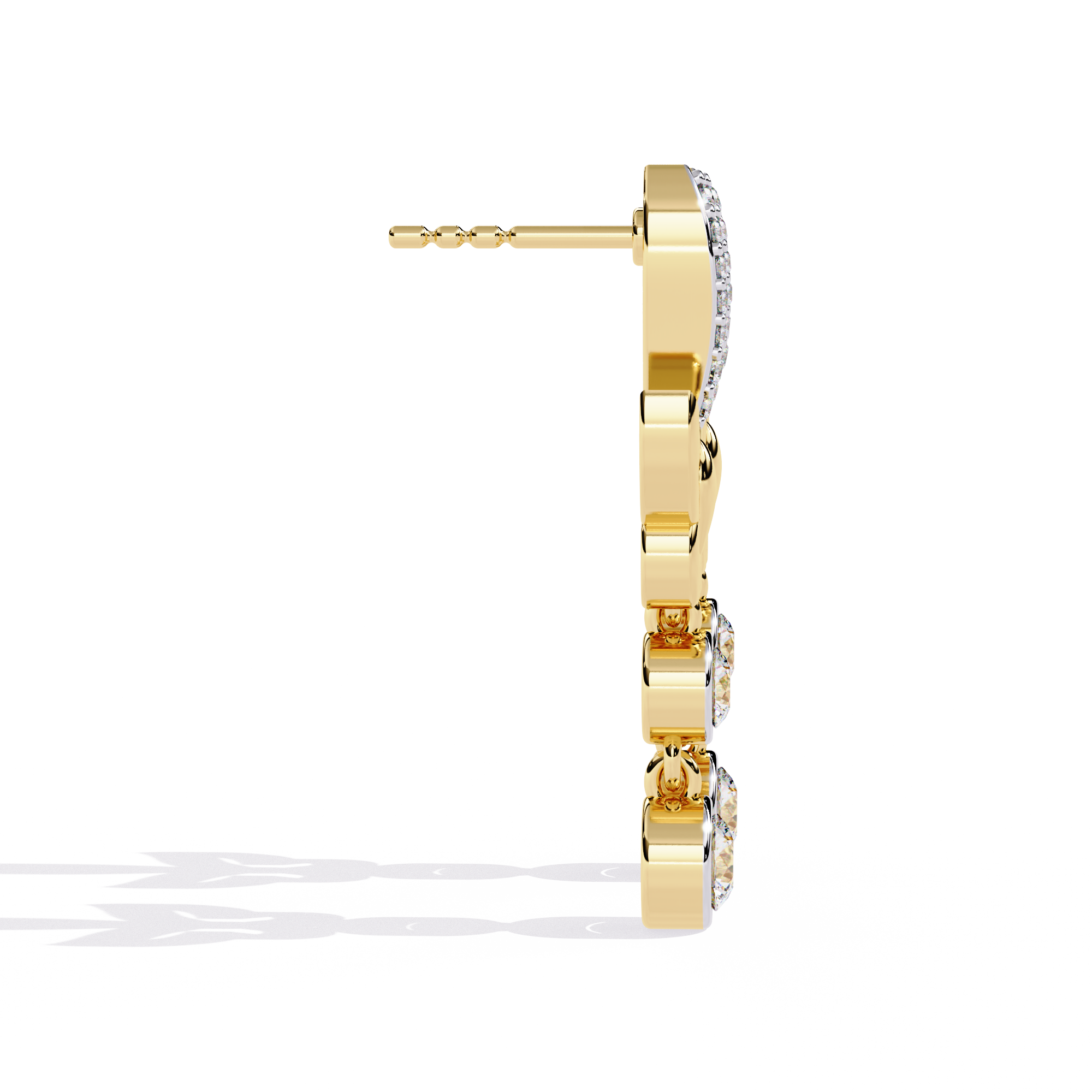 WOKE™ .88 CT  Moissanite butterfly earrrings in 14k Gold (Copy)