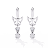 WOKE™ .88 CT  Moissanite butterfly earrrings in 14k Gold (Copy)
