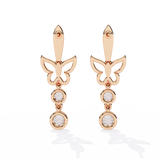WOKE™ .88 CT  Moissanite butterfly earrrings in 14k Gold (Copy)