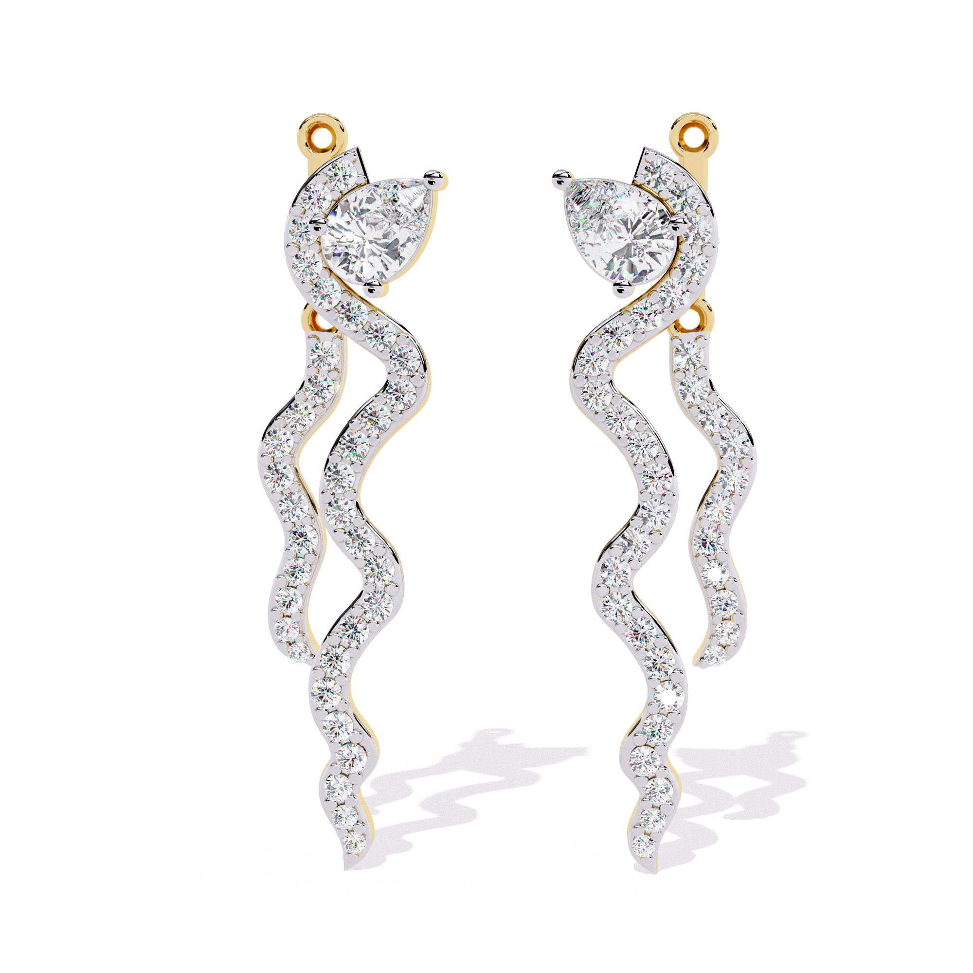 WOKE™ .65 CT  Lab grown diamond butterfly earrrings in 14k Gold
