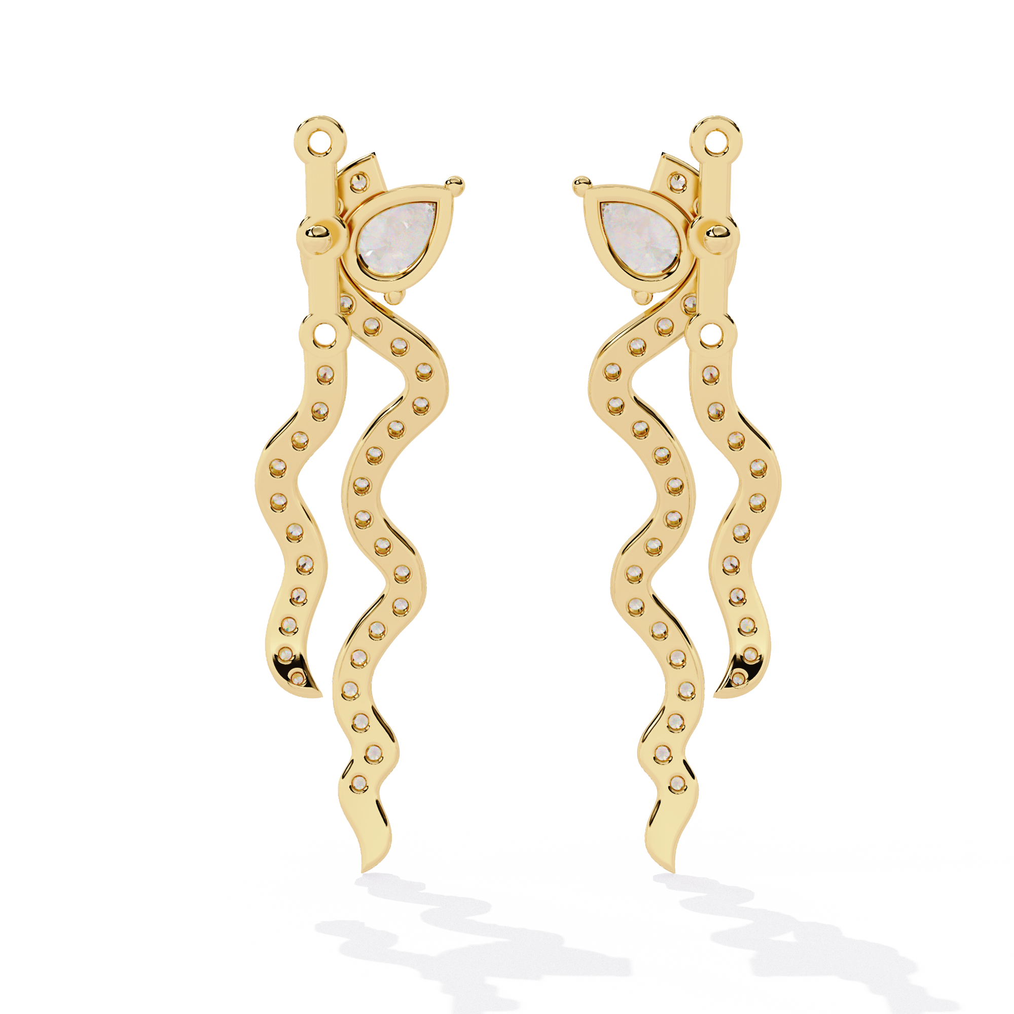 WOKE™ .65 CT  Lab grown diamond butterfly earrrings in 14k Gold