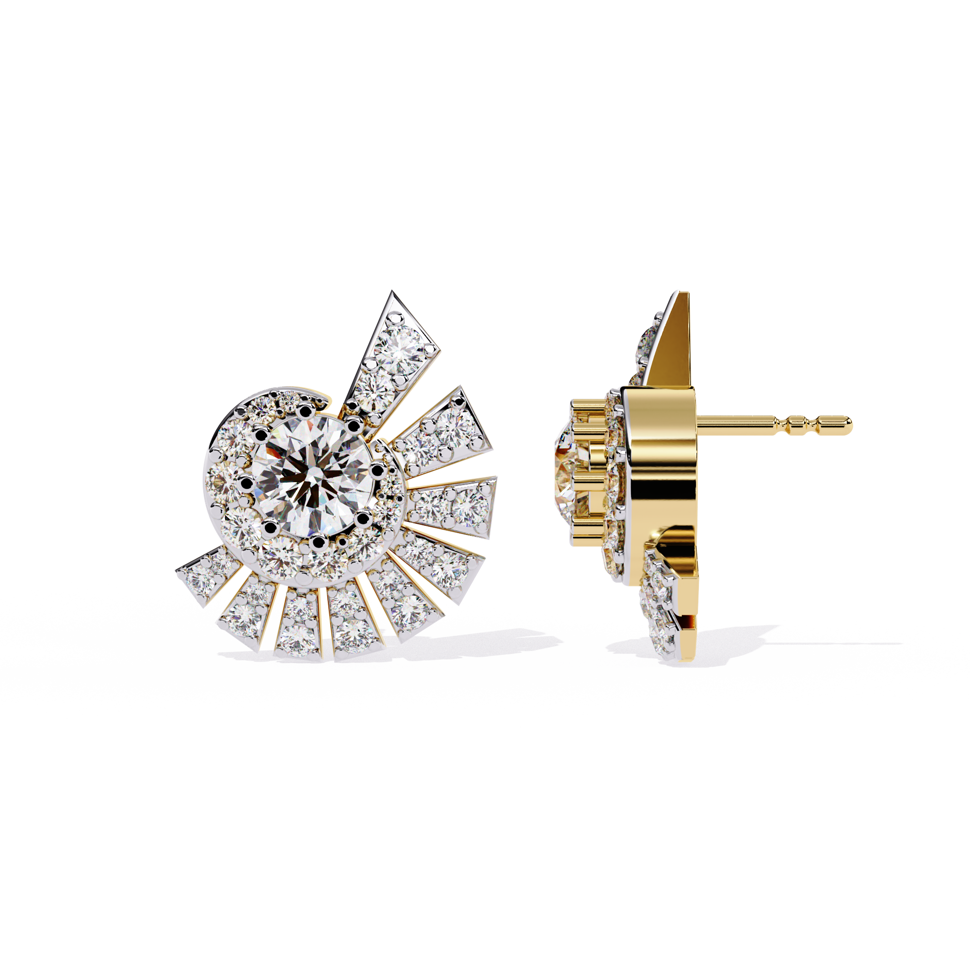 WOKE™ 1.38 CT  Lab grown diamond studs in 14k Gold
